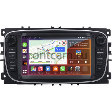 Ford Focus 2, C-MAX, Mondeo 4, S-MAX, Galaxy 2, Tourneo Connect 2006-2015 (черный) Canbox H-Line 4479-RP-2054-492 на Android 10 (4G-SIM, 8/128, DSP, QLed)