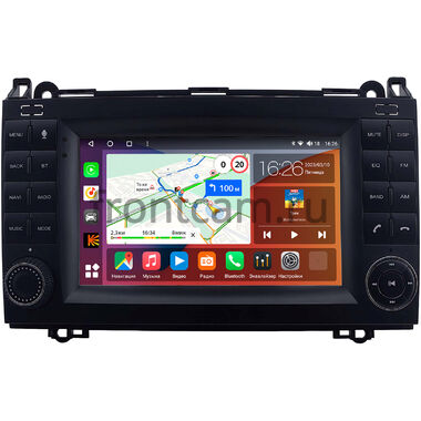 Mercedes A-klasse (W169), B-klasse (W245), Vito 2 (W639), Vito 3 (W447), Viano (W639) 2006-2018 (Вид 2, оранжевая подсветка клавиш) Canbox H-Line 4479-RP-6500-503 на Android 10 (4G-SIM, 8/128, DSP, QLed)