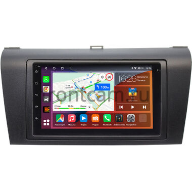 Mazda 3 (BK), Axela 2003-2009 (черная, текстурная) Canbox H-Line 4477-RP-MZ3D2-352 на Android 10 (4G-SIM, 4/32, DSP, QLed)