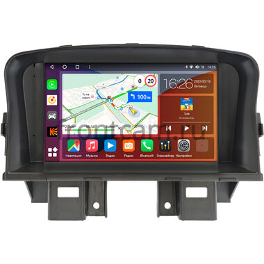 Chevrolet Cruze 2008-2012 (взамен верхнего экрана) Canbox EVO 5820-RP-098-472 на Android 14 (4G-SIM, 4/64, DSP, QLed, AI, 360)