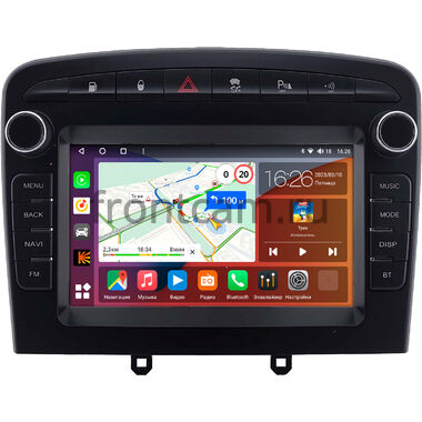 Peugeot 308, 408, RCZ 2007-2022 (черная, Тип 2) Canbox EVO 5821-RP-2152-505 на Android 14 (4G-SIM, 6/128, DSP, QLed, AI, 360)