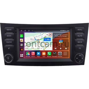 Mercedes-Benz E (w211), CLS (c219) 2004-2010 (оранжевая подсветка клавиш) Canbox EVO 5820-RP-2158-501 на Android 14 (4G-SIM, 4/64, DSP, QLed, AI, 360)