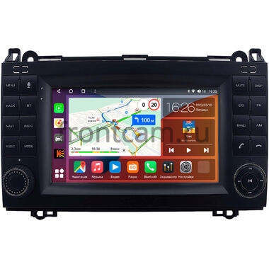 Mercedes A-klasse (W169), B-klasse (W245), Vito 2 (W639), Vito 3 (W447), Viano (W639) 2006-2018 (Вид 2, оранжевая подсветка клавиш) Canbox EVO 5822-RP-6500-503 на Android 14 (4G-SIM, 8/256, DSP, QLed, AI, 360)