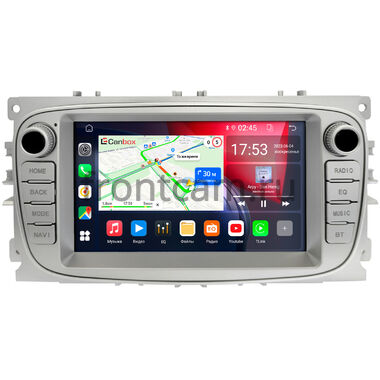 Ford Focus 2, C-MAX, Mondeo 4, S-MAX, Galaxy 2, Tourneo Connect 2006-2015 (серебристый) Canbox 2/32 на Android 10 (GT7-RP-2051-486) (IPS, DSP, CarPlay)