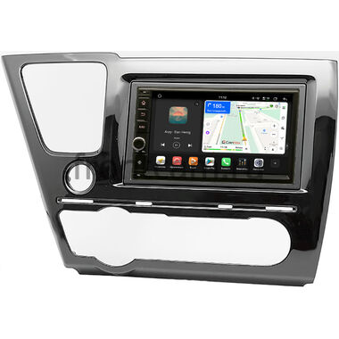 Honda Civic 9 4D 2013-2017 (левый руль, седан) Canbox H-Line 6605-RP-11-467-305 на Android 14 (4G-SIM, 8/128, DSP, IPS) С крутилкой