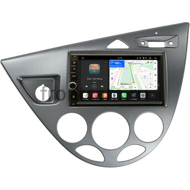 Ford Focus 1998-2005 (серебро) Canbox H-Line 6603-RP-11-549-239 на Android 14 (4G-SIM, 4/64, DSP, IPS) С крутилкой