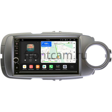 Toyota Vitz 3 (XP130) 2010-2014, Yaris 3 2010-2017 (правый и левый руль) Canbox H-Line 6605-RP-TYVT13X-181 на Android 14 (4G-SIM, 8/128, DSP, IPS) С крутилкой