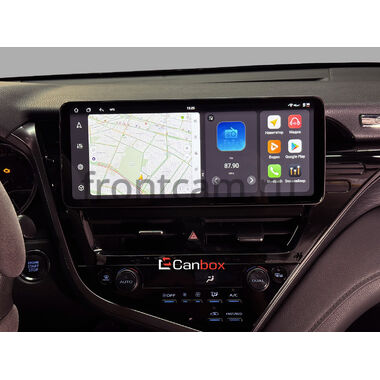 Toyota Camry XV70 2020-2024 (глянцевая, левый руль) 12.3 дюйма Canbox H-Line 7816-0020 на Android 10 (4G-SIM, 4/32, DSP, QLed) Audi Style