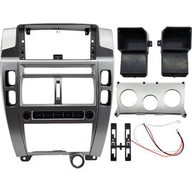 Рамка RM-0586 под магнитолу 12.3 дюйма для Hyundai Tucson 2004-2010 (серебрянная)