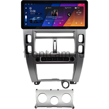 Hyundai Tucson 2004-2010 (серебрянная) 12.3 дюйма Canbox H-Line 7818-0586 на Android 10 (4G-SIM, 6/128, DSP, QLed) Audi Style