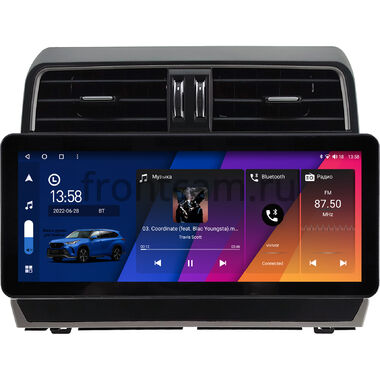 Toyota Land Cruiser Prado 150 2017-2024 12.3 дюйма Canbox H-Line 7819-0636 на Android 10 (4G-SIM, 8/256, DSP, QLed) Audi Style