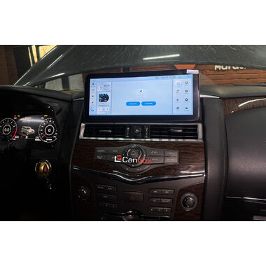 Nissan Patrol (Y62) 2010-2024, Armada 2 2016-2020 (Тип B, для авто с кнопкой TEL, can BSJ) 10.25 дюйма Canbox H-Line 8811-0724 на Android 14 (4G-SIM, 6/128, DSP, QLed) Audi Style