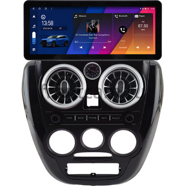 Lada Granta, Granta Sport 2011-2018, ВИС 2349 2013-2017 (черная, матовая) 12.3 дюйма Canbox H-Line 7817-0873 на Android 10 (4G-SIM, 4/64, DSP, QLed) Audi Style