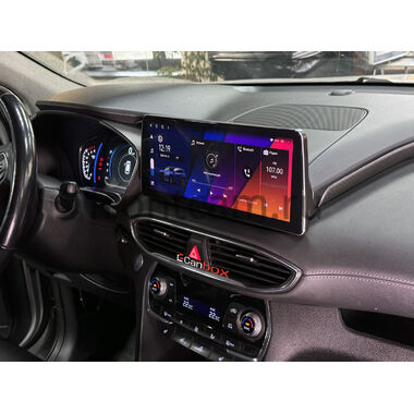 Hyundai Santa Fe 4 2018-2021 12.3 дюйма Canbox H-Line 7810-0420 на Android 10 (4G-SIM, 8/256, DSP, QLed) BMW Style