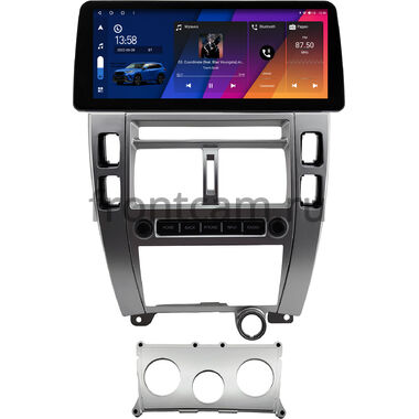 Hyundai Tucson 2004-2010 (серебрянная) 12.3 дюйма Canbox H-Line 7810-0586 на Android 10 (4G-SIM, 8/256, DSP, QLed) BMW Style