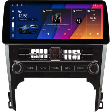 Toyota Camry XV50 2011-2014 12.3 дюйма Canbox H-Line 7814-0616 на Android 10 (4G-SIM, 4/64, DSP, QLed) BMW Style
