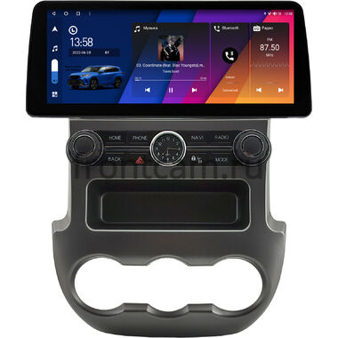 Ford Ranger 3 2011-2015 (серая) 12.3 дюйма Canbox H-Line 7813-0983 на Android 10 (4G-SIM, 4/32, DSP, QLed) BMW Style