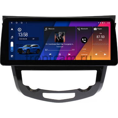 Nissan Qashqai 2, X-Trail (T32) 2013-2022 (авто с климат-контролем) 12.3 дюйма Canbox H-Line 7814-1009/1010 на Android 10 (4G-SIM, 4/64, DSP, QLed) BMW Style