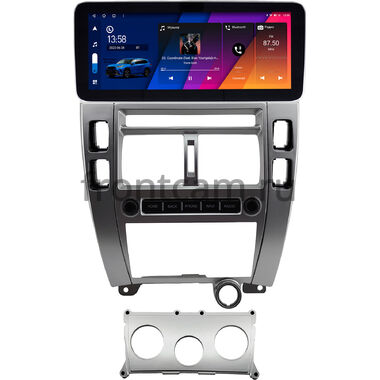 Hyundai Tucson 2004-2010 (серебрянная) 12.3 дюйма Canbox H-Line 7860-0586 на Android 10 (4G-SIM, 4/32, DSP, QLed) Mercedes Style