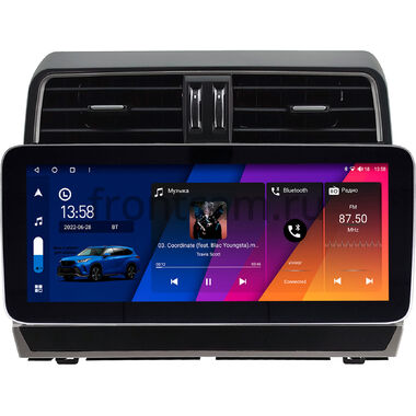 Toyota Land Cruiser Prado 150 2017-2024 12.3 дюйма Canbox H-Line 7860-0636 на Android 10 (4G-SIM, 4/32, DSP, QLed) Mercedes Style