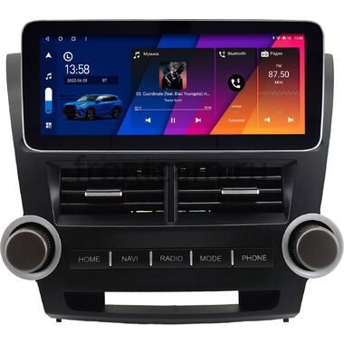 Toyota Highlander 2 (U40) 2007-2013 12.3 дюйма Canbox M-Line 7712-0855 на Android 10 (4G-SIM, 2/32, DSP, QLed) Mercedes Style