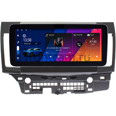 Mitsubishi Lancer 10 2007-2017 (для авто с Rockford) 12.3 дюйма Canbox PRO-Line 4340-1047 на Android 13 (4G-SIM, 4/64, DSP, QLed) Mercedes Style
