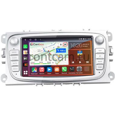 Ford (овальная) Canbox H-Line 8804-3/32 на Android 10 (4G-SIM, DSP, IPS) (серебро)