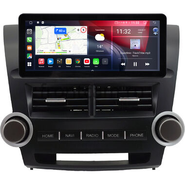 Toyota Highlander 2 (U40) 2007-2013 10.25 дюйма Canbox GT-4025-0855 на Android 10 (CarPlay, 2/32, DSP, QLed) Audi Style