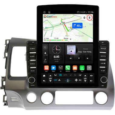 Honda Civic 8 4D 2005-2012 (левый руль, седан) Canbox GT095-10-063 на Android 10 (QLed, 2/32, DSP, CarPlay)