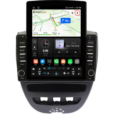 Peugeot 107 2005-2014 Canbox GT095-10-1152 на Android 10 (QLed, 2/32, DSP, CarPlay)