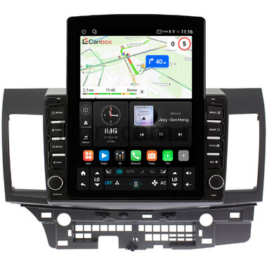 Mitsubishi Lancer 10 2007-2017 (для авто без Rockford) Canbox GT095-1021 на Android 10 (QLed, 2/32, DSP, CarPlay)