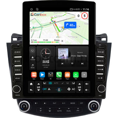 Honda Accord 7 2002-2008 (Тип 1) Canbox GT095-1073 на Android 10 (QLed, 2/32, DSP, CarPlay)