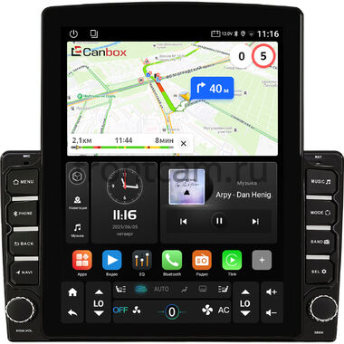 Canbox GTR095 (Tesla style) 9.7 дюймов 4/64 на Android 10 (QLed, DSP, CarPlay)