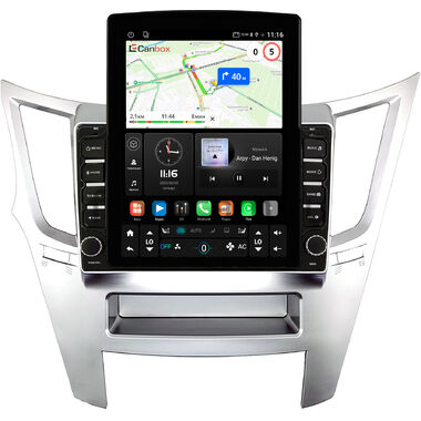 Subaru Legacy 5, Outback 4 2009-2014 (серебро, левый руль) Canbox GT095-9-0870 на Android 10 (QLed, 2/32, DSP, CarPlay)