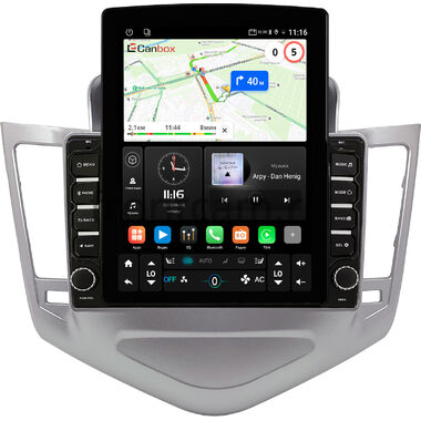 Chevrolet Cruze 2008-2012 (серебро) Canbox GT095-9-1284 на Android 10 (QLed, 2/32, DSP, CarPlay)