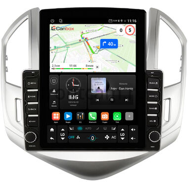 Chevrolet Cruze 2012-2016 (серебро) Canbox GT095-9-242 на Android 10 (QLed, 2/32, DSP, CarPlay)