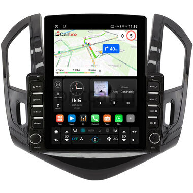 Chevrolet Cruze 2012-2016 (черная, глянцевая) Canbox GT095-9-425 на Android 10 (QLed, 2/32, DSP, CarPlay)