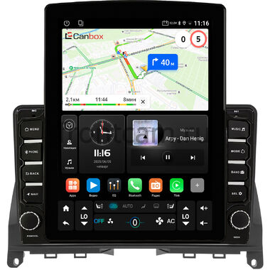 Mercedes-Benz C-klasse (w204) 2006-2011 (черная) Canbox GT095-9-702 на Android 10 (QLed, 2/32, DSP, CarPlay)