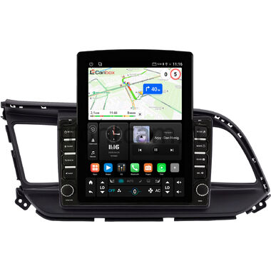 Hyundai Elantra 6 (AD) 2018-2020 (черная) Canbox GT095-9207 на Android 10 (QLed, 2/32, DSP, CarPlay)