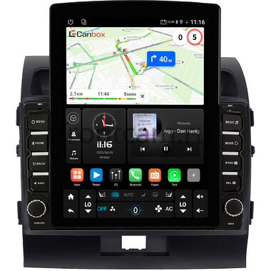 Toyota Land Cruiser 200 2007-2015 (Тип D, для авто без NAVI, черная матовая) Canbox GT095-10-010-1 на Android 10 (QLed, 2/32, DSP, CarPlay)