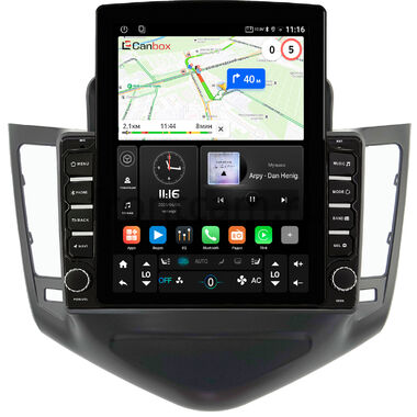 Chevrolet Cruze 2008-2012 (черная) Canbox GT095-9010 на Android 10 (QLed, 2/32, DSP, CarPlay)