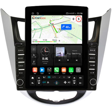 Hyundai Solaris, Accent 4 2010-2019 Canbox GT095-9027 на Android 10 (QLed, 2/32, DSP, CarPlay)