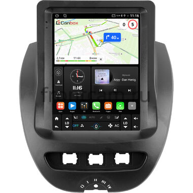 Citroen C1 2005-2014 Canbox (Tesla style) 9.7 дюймов 2/32 GT096-1312-100 на Android 10 (QLed, DSP, CarPlay)