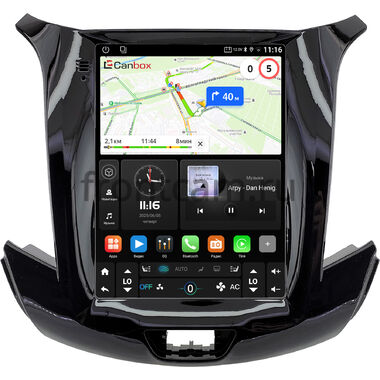 Chevrolet Cruze 2 2015-2019 (без усилителя) Canbox (Tesla style) 9.7 дюймов 4/64 GTR096-1312-146 на Android 10 (QLed, DSP, CarPlay)