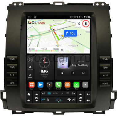 Lexus GX 470 2002-2009 (авто с монитором, тип 2) Canbox (Tesla style) 9.7 дюймов 2/32 GT096-1312-161 на Android 10 (QLed, DSP, CarPlay)