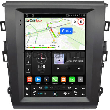 Ford Mondeo 5 2014-2023, Fusion 2 (North America) 2012-2016 Canbox (Tesla style) 9.7 дюймов 2/32 GT096-1312-185 на Android 10 (QLed, DSP, CarPlay)