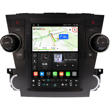 Toyota Highlander (U40) 2007-2013 (для авто без JBL) Canbox (Tesla style) 9.7 дюймов 2/32 GT096-1312-264 на Android 10 (QLed, DSP, CarPlay)
