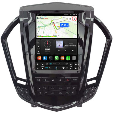 Cadillac SRX 2 2009-2016 (черная, глянцевая) Canbox (Tesla style) 9.7 дюймов 2/32 GT096-1312-85 на Android 10 (QLed, DSP, CarPlay)