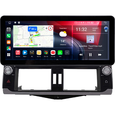 Toyota Land Cruiser Prado 150 2009-2013 (для авто без монитора, Тип 1) 12.3 дюйма Canbox GT1231-2541 на Android 10 (CarPlay, 2/32, DSP, QLed) Audi Style