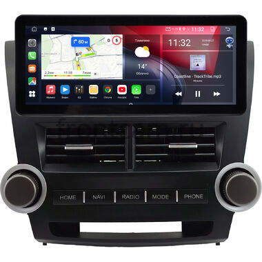Toyota Highlander 2 (U40) 2007-2013 12.3 дюйма Canbox GT1231-0855 на Android 10 (CarPlay, 2/32, DSP, QLed) Audi Style